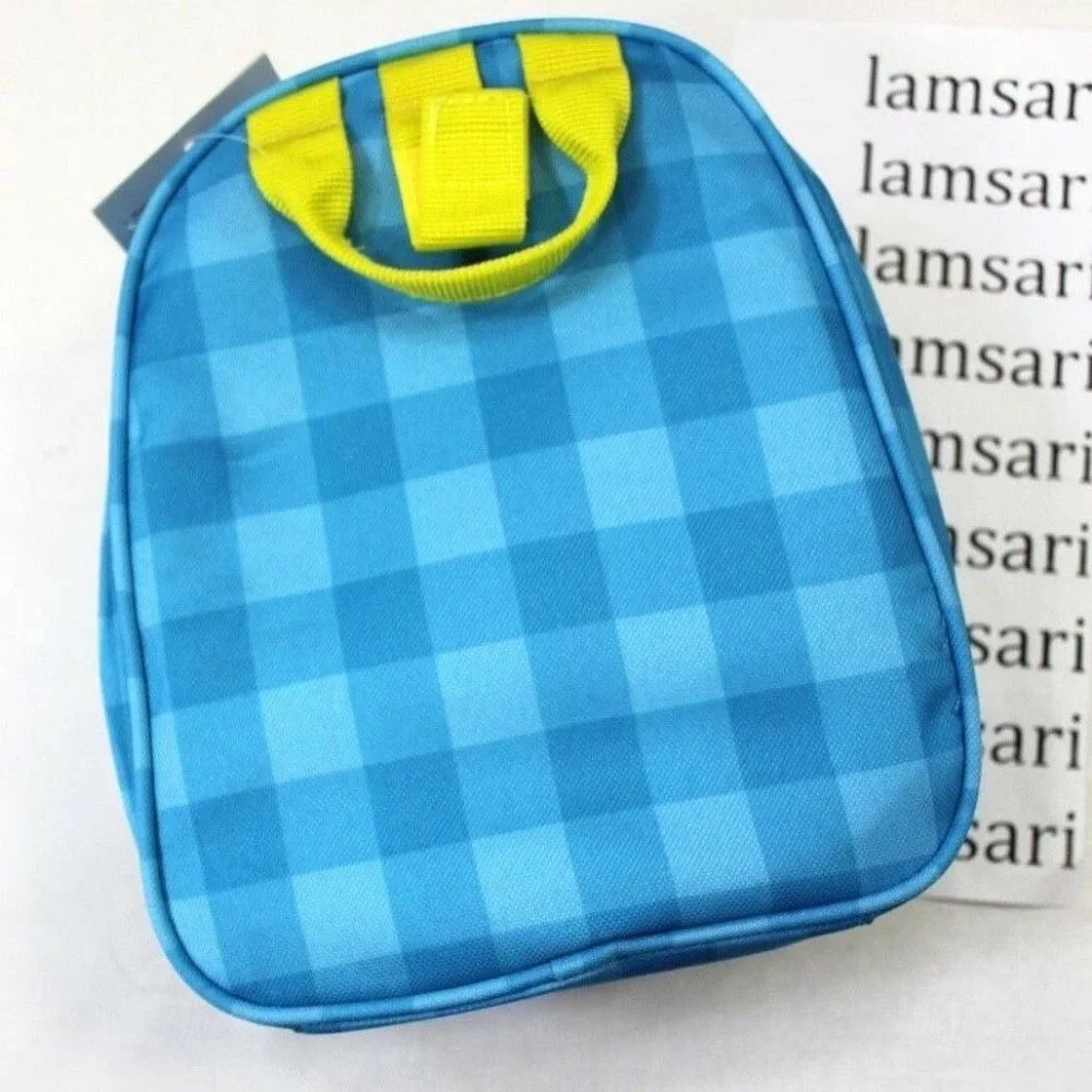 Punctuate Owl Blue Insulated Lunch Tote Bag